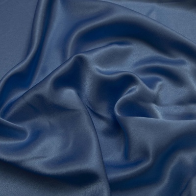 Поли креп-сатин 16-4132, 125 (+/-5) гр/м2, шир.150см, цвет голубой - купить в Димитровграде. Цена 155.57 руб.