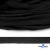 Шнур плетеный d-8 мм плоский, 70% хлопок 30% полиэстер, уп.85+/-1 м, цв.- чёрный - купить в Димитровграде. Цена: 735 руб.