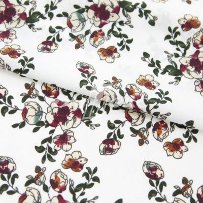 Плательная ткань "Фламенко" 23.1, 80 гр/м2, шир.150 см, принт растительный - купить в Димитровграде. Цена 264.56 руб.