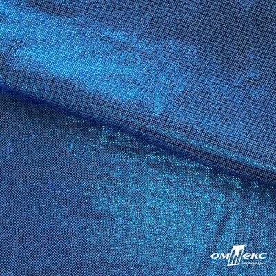 Трикотажное полотно голограмма, шир.140 см, #602 -голубой/голубой - купить в Димитровграде. Цена 385.88 руб.