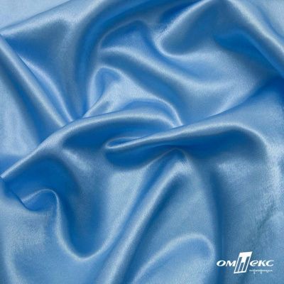 Поли креп-сатин 14-4121, 125 (+/-5) гр/м2, шир.150см, цвет голубой - купить в Димитровграде. Цена 155.57 руб.