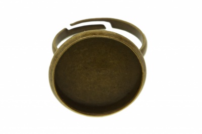Заготовка для рукоделия металлическая фигурная для кольца 15мм - купить в Димитровграде. Цена: 7.44 руб.