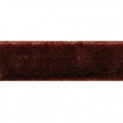 Лента бархатная нейлон, шир.12 мм, (упак. 45,7м), цв.120-шоколад - купить в Димитровграде. Цена: 396 руб.