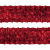 Тесьма с пайетками 3, шир. 35 мм/уп. 25+/-1 м, цвет красный - купить в Димитровграде. Цена: 1 308.30 руб.